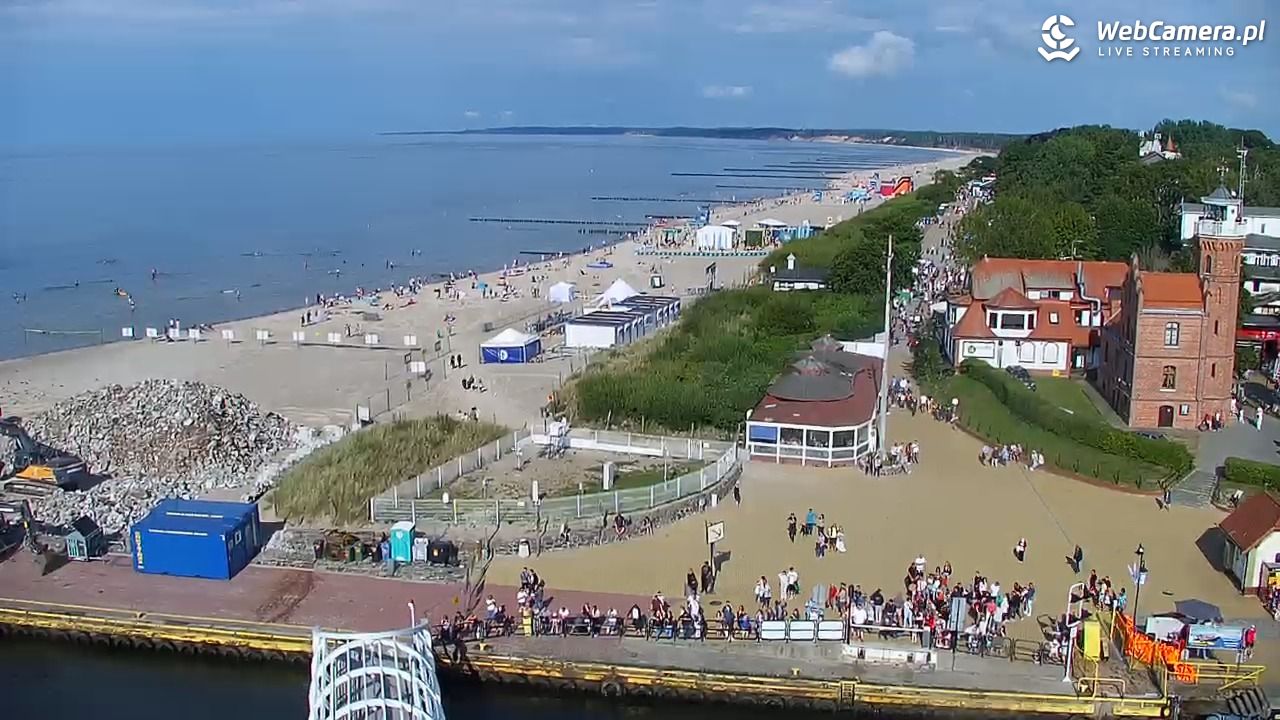 USTKA - widok z pylonu na plażę - 01 sierpień 2025, 17:00