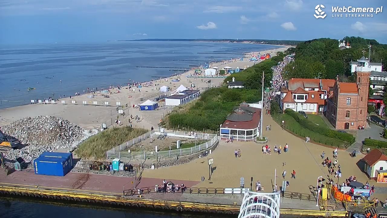 USTKA - widok z pylonu na plażę - 01 sierpień 2025, 17:06