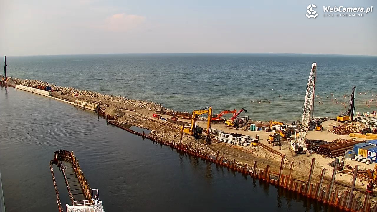USTKA - widok z pylonu na plażę - 28 czerwiec 2026, 16:46