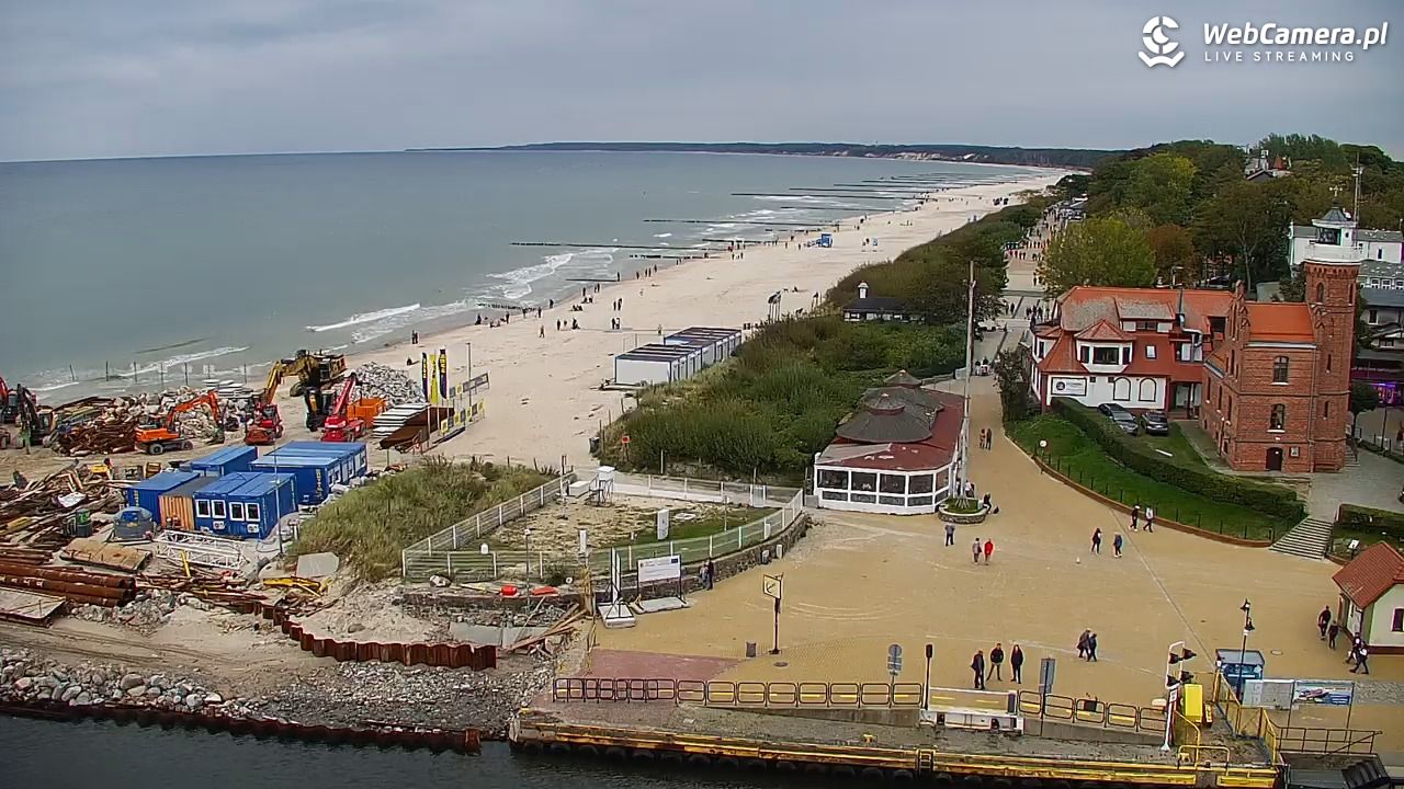 USTKA - widok z pylonu na plażę - 26 wresień 2026, 15:36