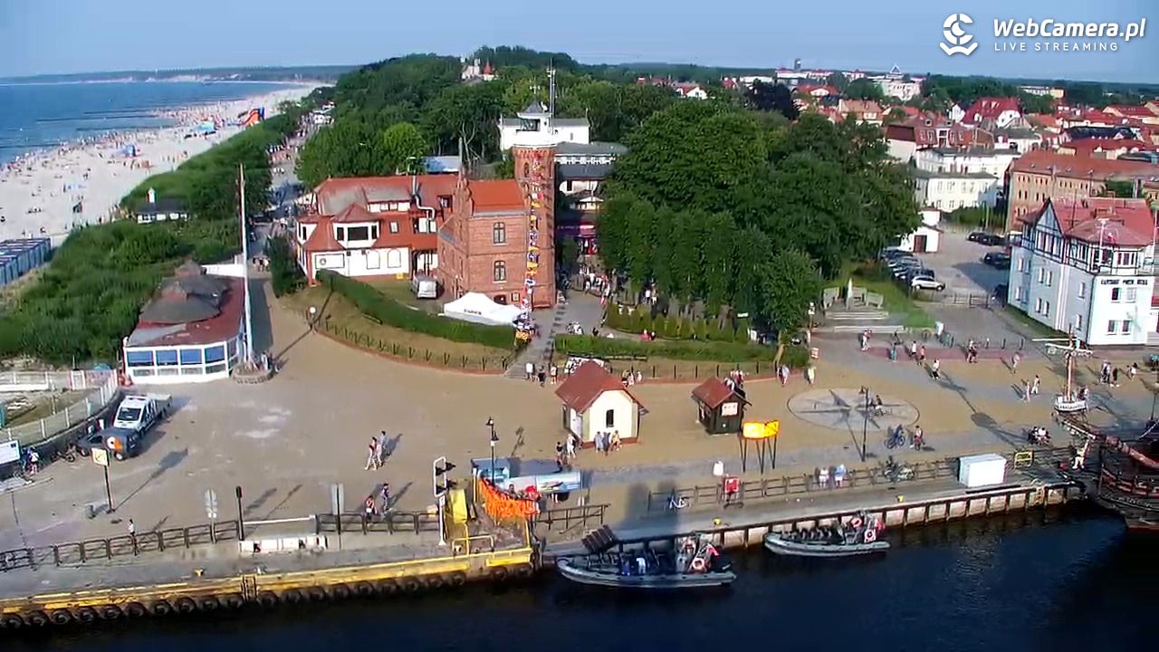 USTKA - widok z pylonu na plażę - 28 czerwiec 2026, 18:44