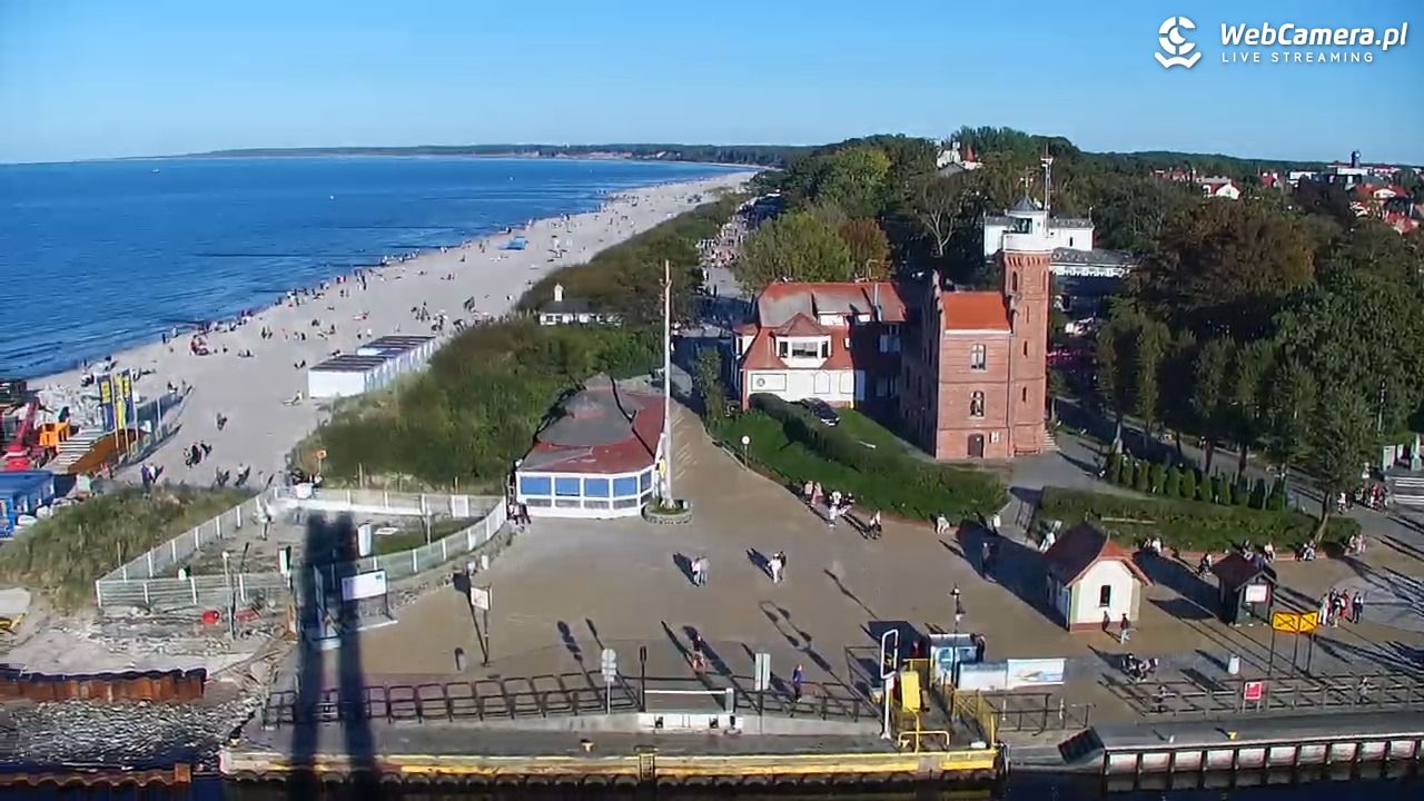 USTKA - widok z pylonu na plażę - 27 wresień 2026, 16:51