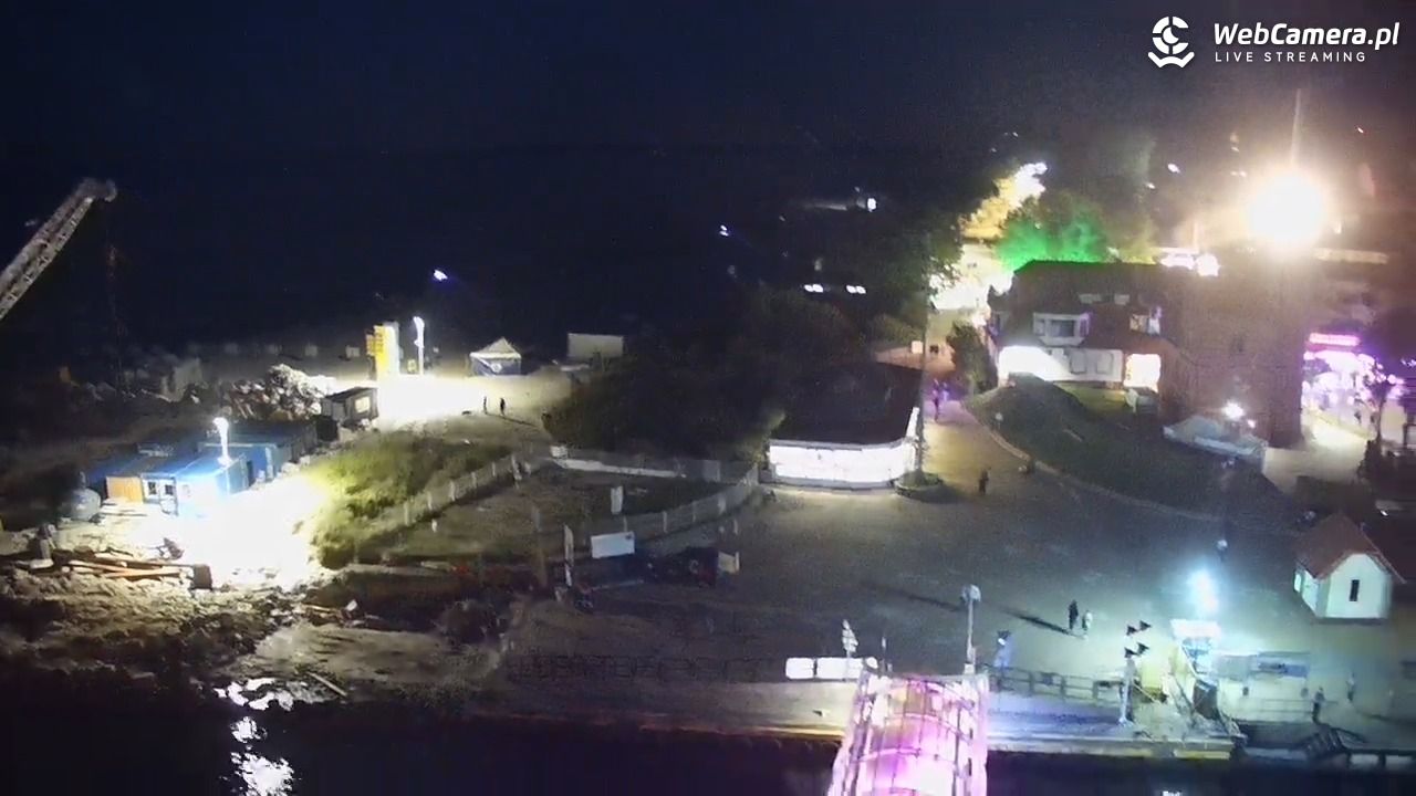 USTKA - widok z pylonu na plażę - 12 sierpień 2026, 21:52
