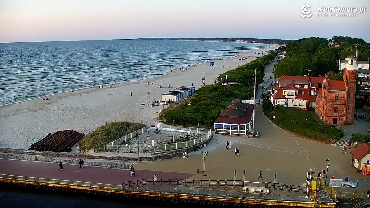 USTKA - widok z pylonu na plażę - 13 czerwiec 2025, 21:23
