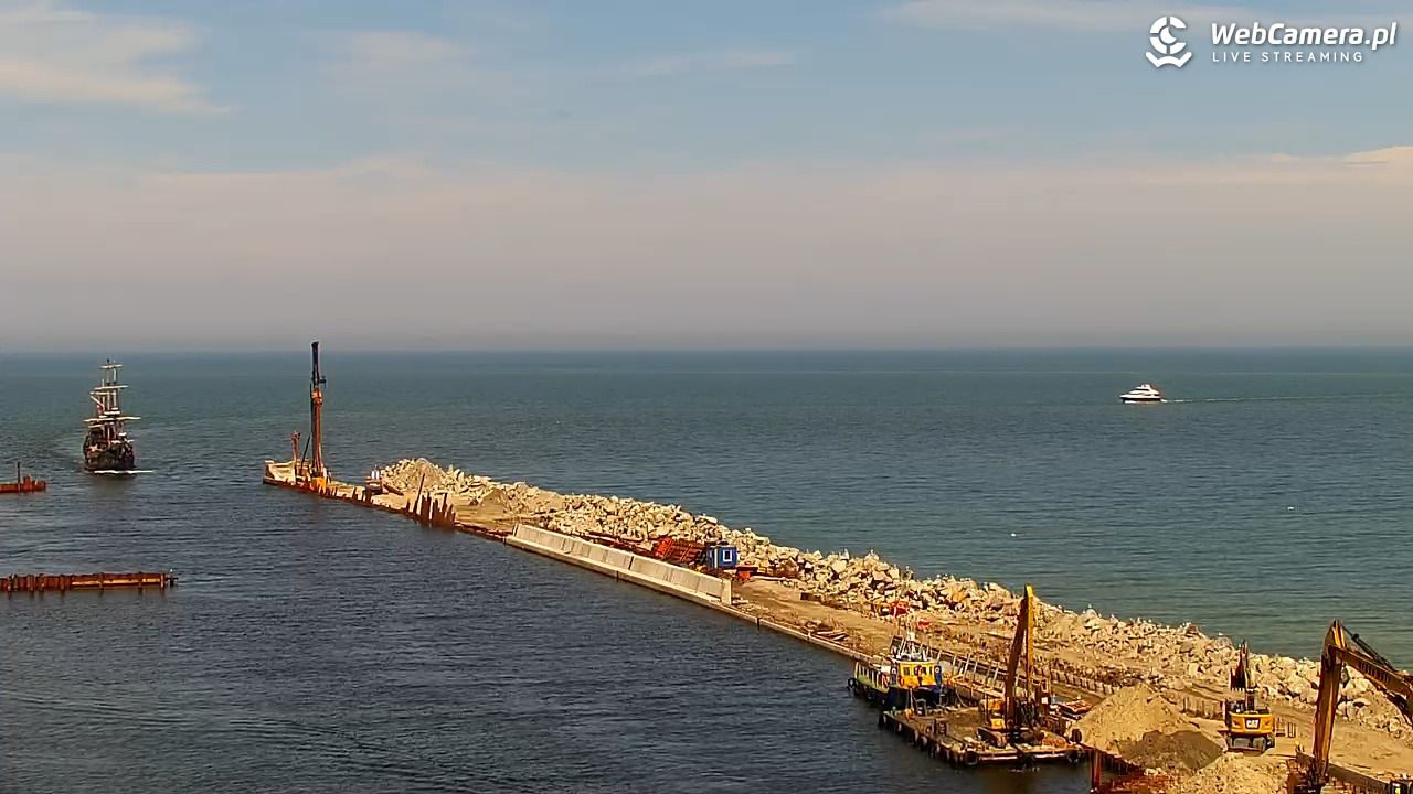 USTKA - widok z pylonu na plażę - 29 czerwiec 2026, 12:24