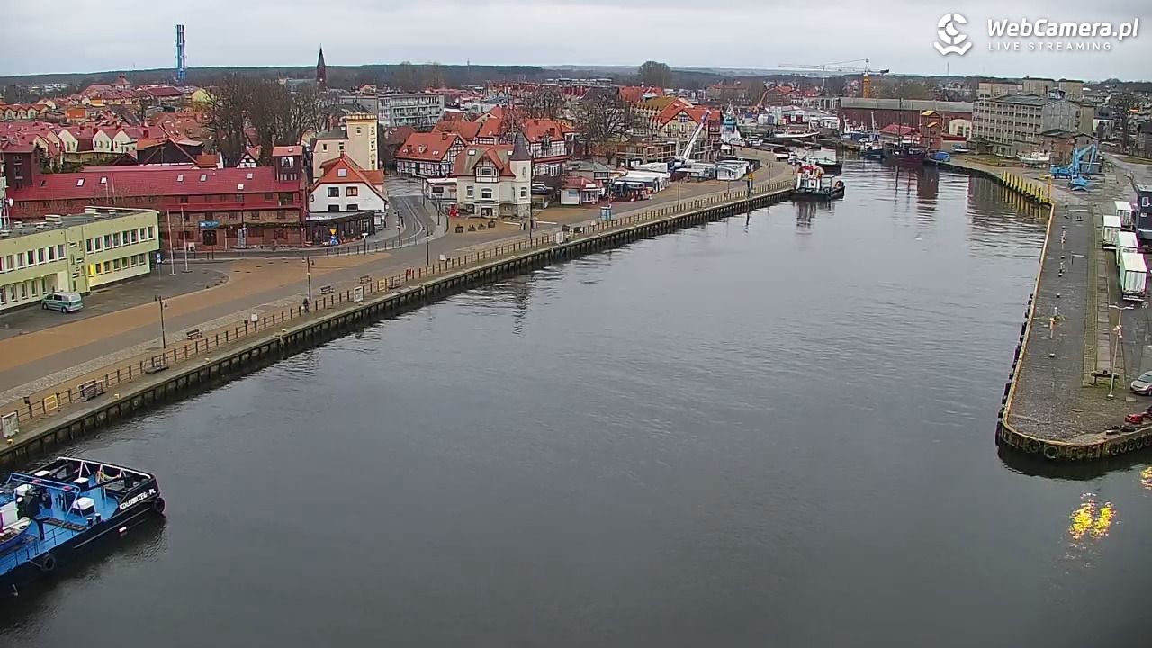 USTKA - widok z pylonu na plażę - 20 grudzień 2025, 08:20