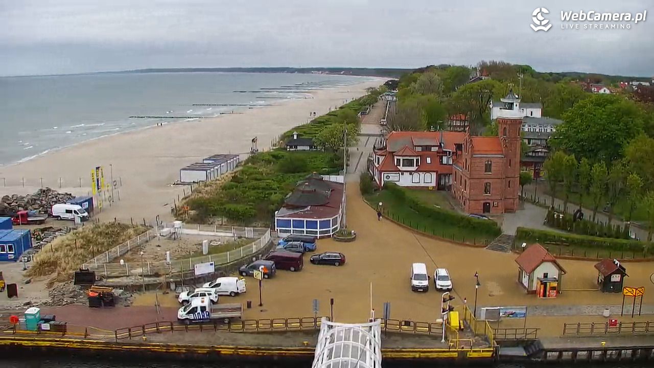 USTKA - widok z pylonu na plażę - 13 maj 2026, 09:17