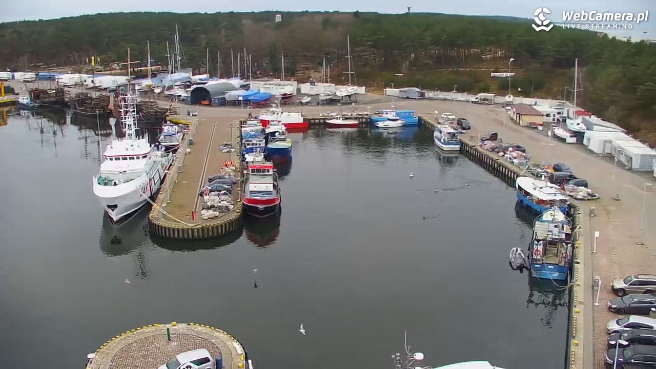 USTKA - widok z pylonu na plażę - 21 grudzień 2025, 08:45