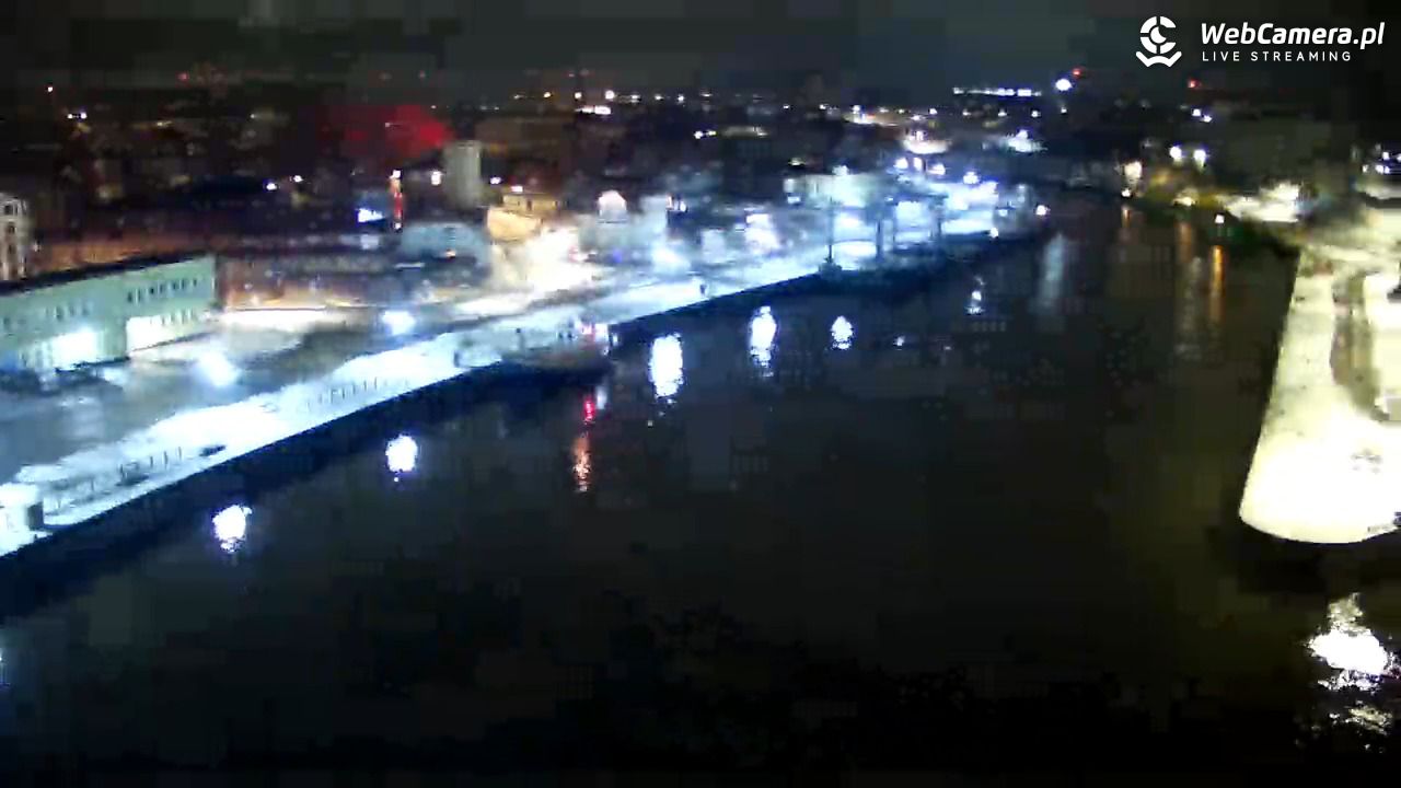 USTKA - widok z pylonu na plażę - 08 luty 2026, 23:01