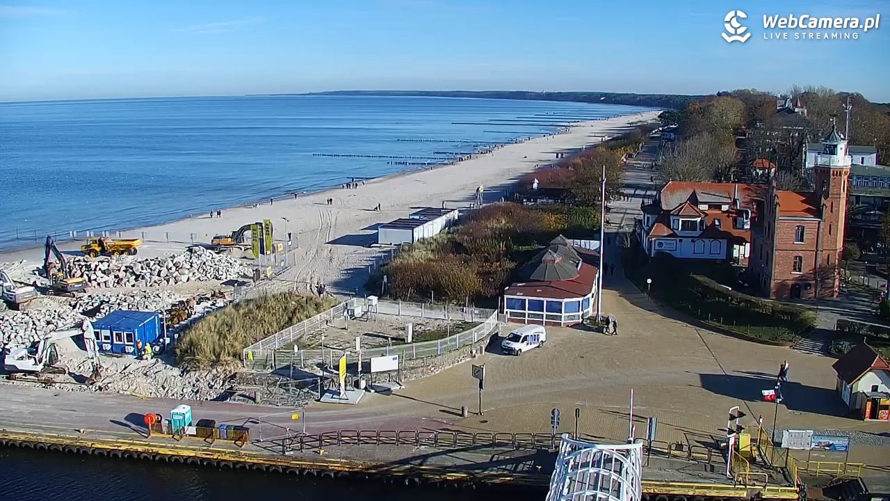 USTKA - widok z pylonu na plażę - 06 listopad 2025, 12:10