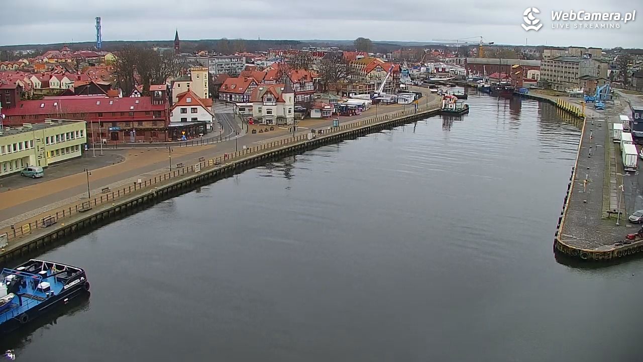 USTKA - widok z pylonu na plażę - 20 grudzień 2025, 08:34