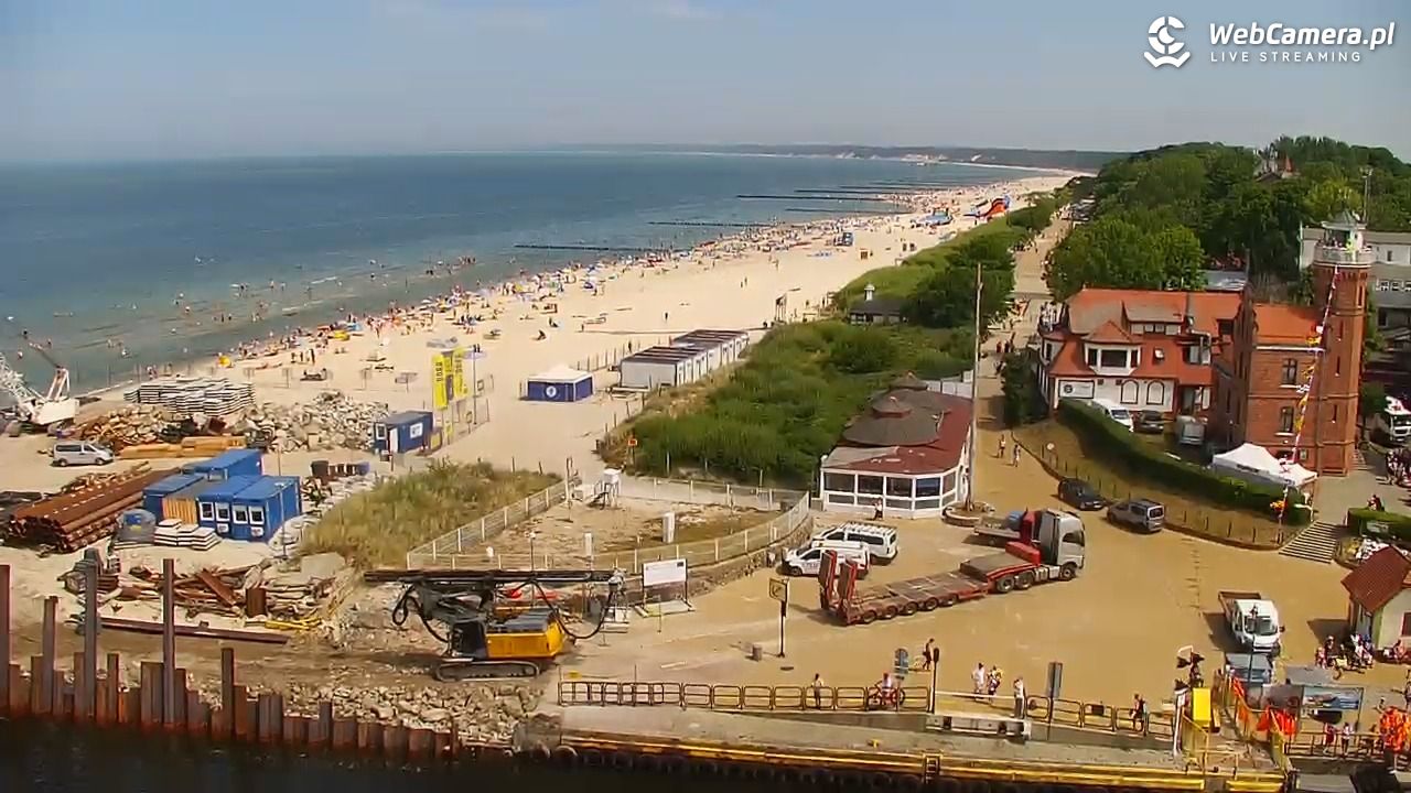 USTKA - widok z pylonu na plażę - 29 czerwiec 2026, 13:23