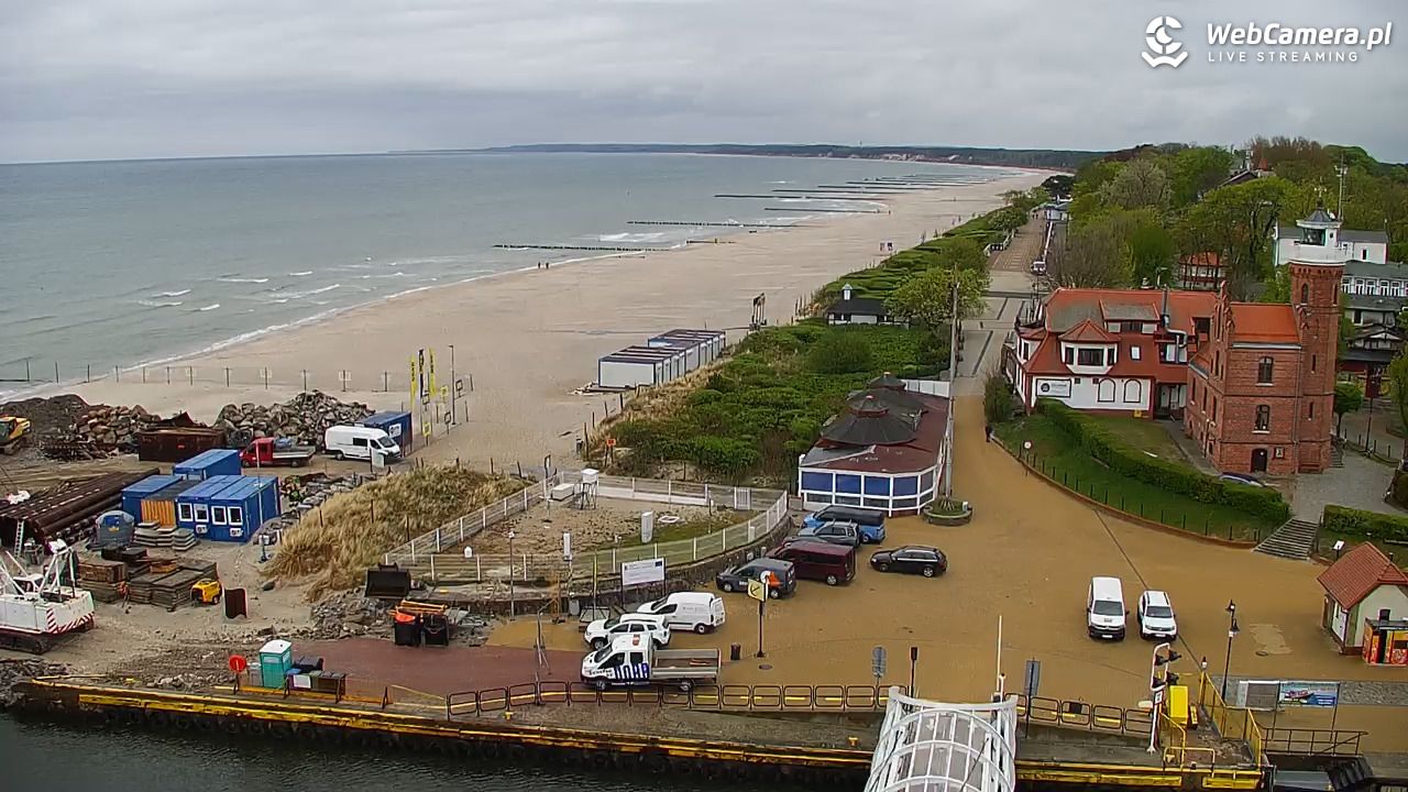 USTKA - widok z pylonu na plażę - 13 maj 2026, 09:17