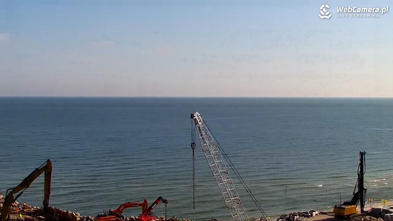 USTKA - widok z pylonu na plażę - 29 czerwiec 2026, 08:24