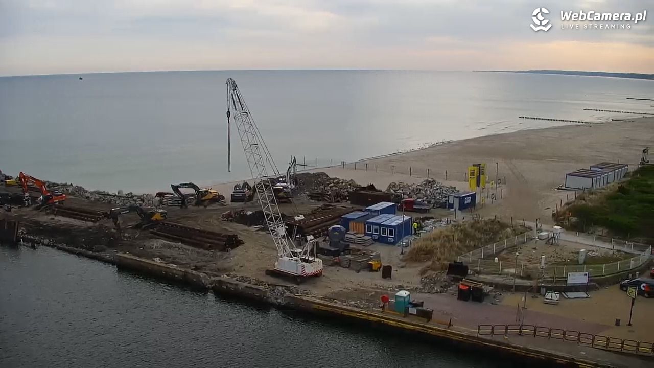 USTKA - widok z pylonu na plażę - 14 maj 2026, 07:07