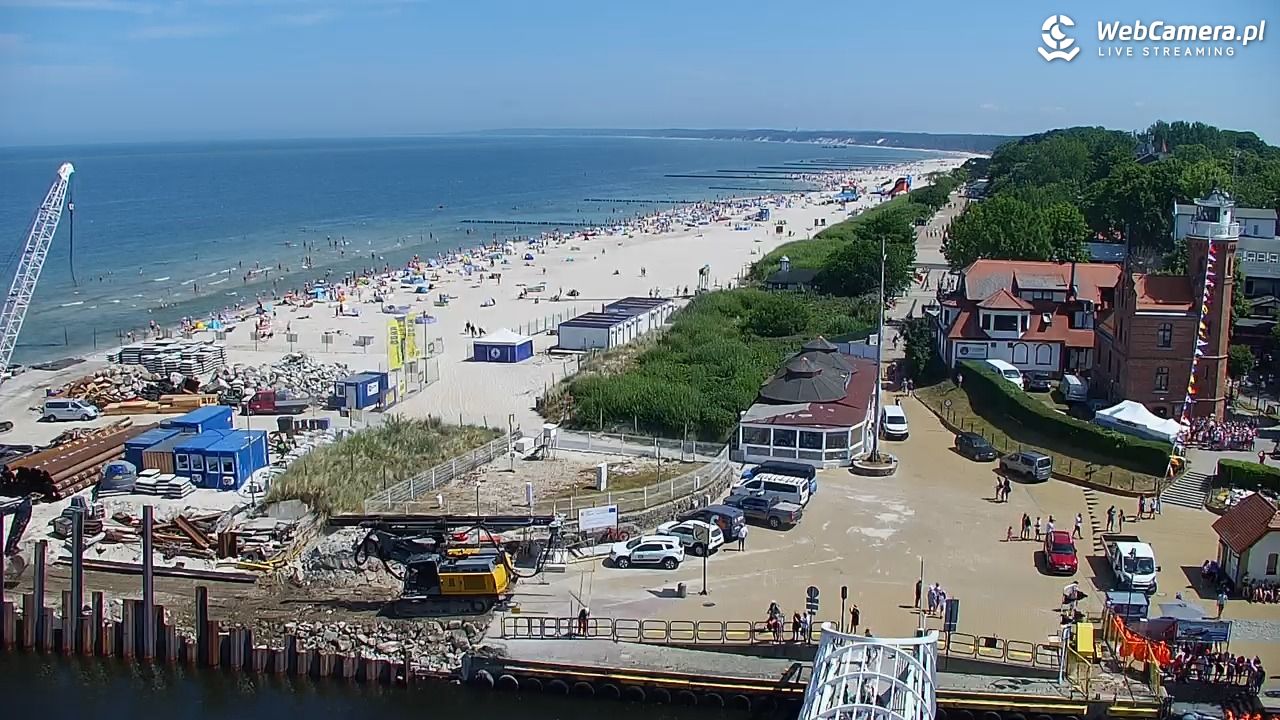 USTKA - widok z pylonu na plażę - 29 czerwiec 2026, 12:19