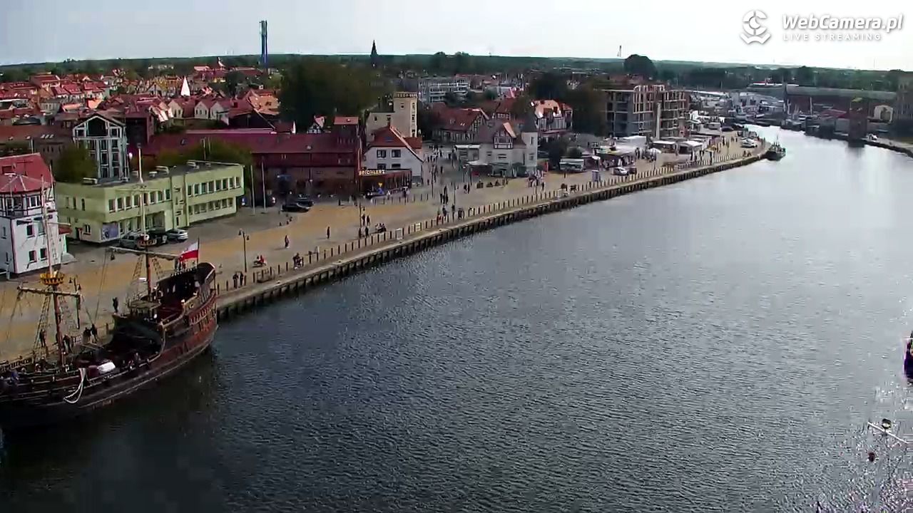USTKA - widok z pylonu na plażę - 26 wresień 2026, 13:40