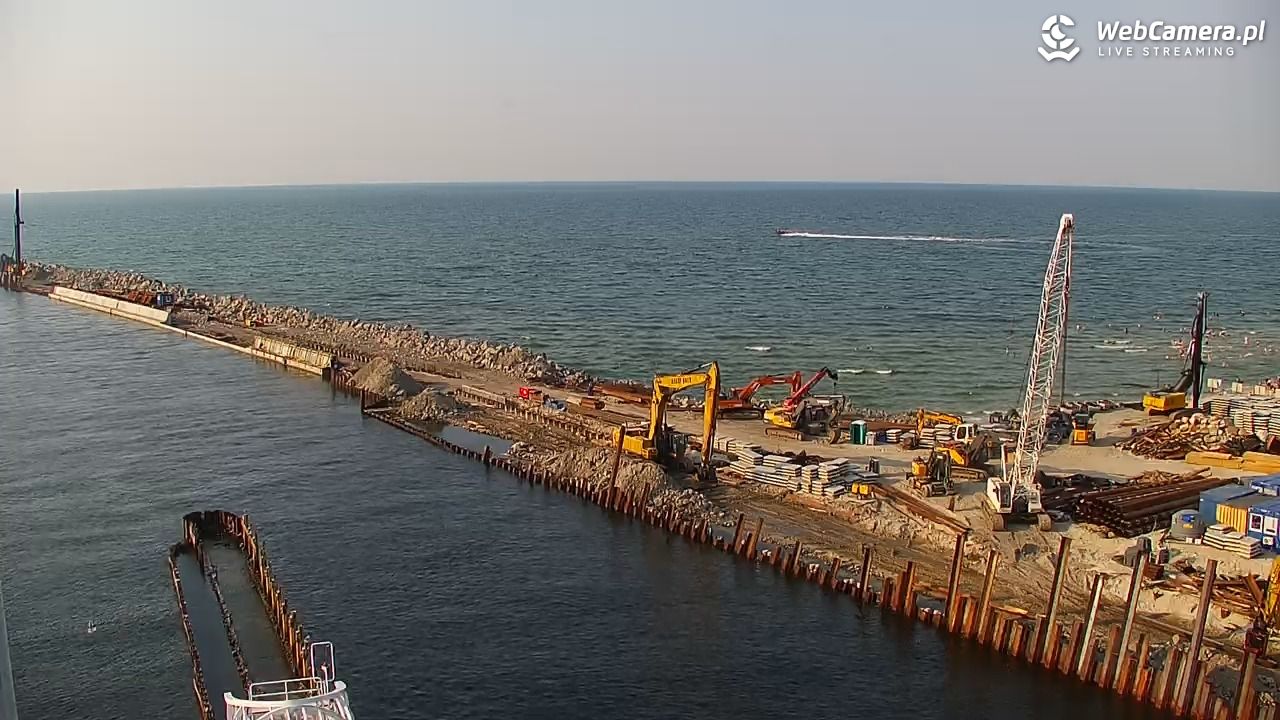 USTKA - widok z pylonu na plażę - 28 czerwiec 2026, 18:32