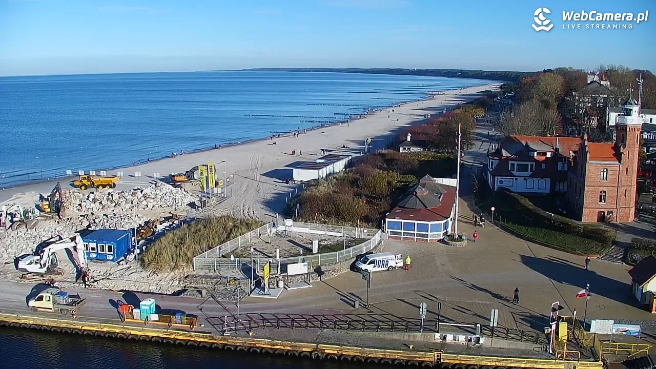 USTKA - widok z pylonu na plażę - 06 listopad 2025, 13:55