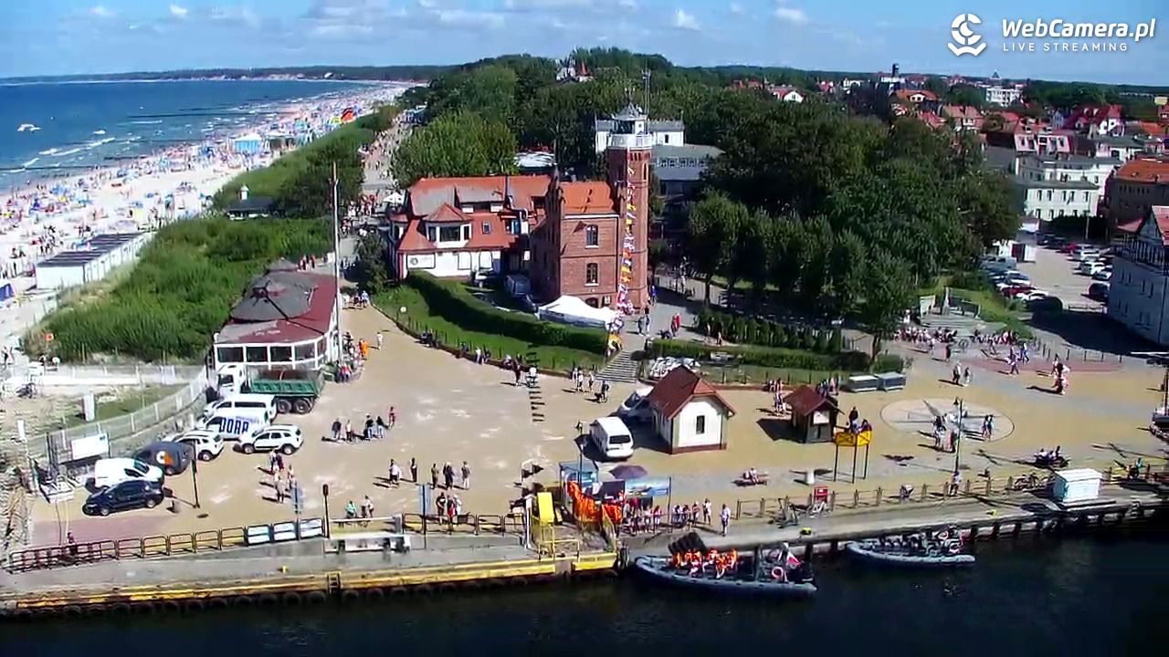 USTKA - widok z pylonu na plażę - 12 sierpień 2026, 14:37