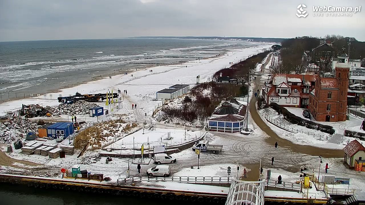 USTKA - widok z pylonu na plażę - 08 luty 2026, 10:43