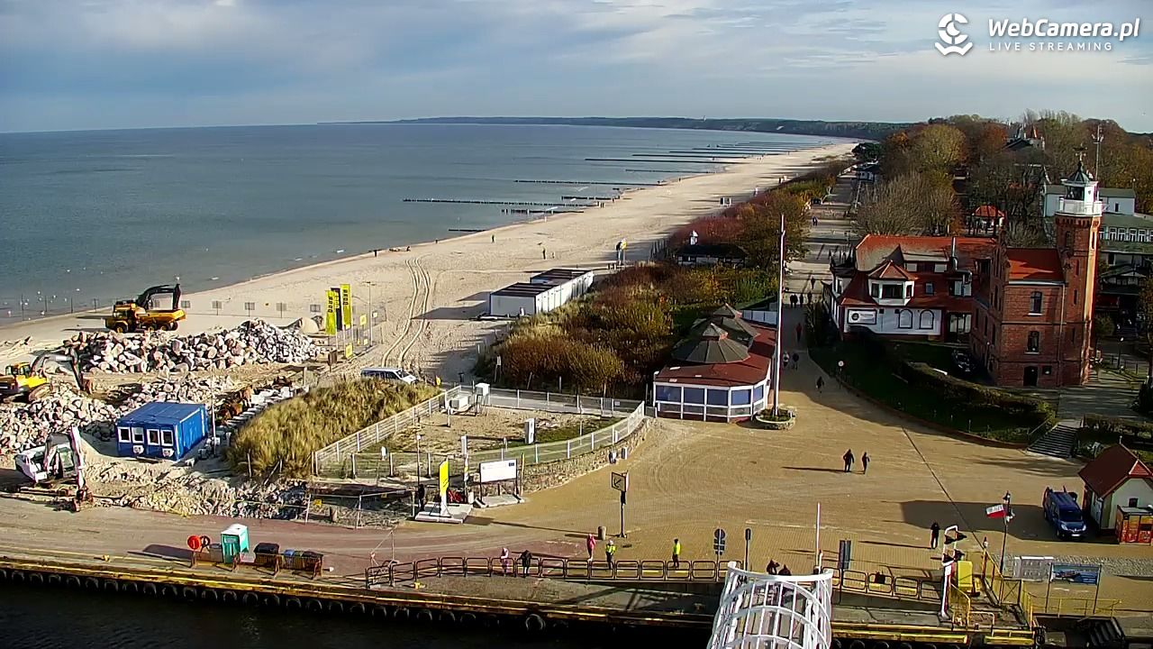 USTKA - widok z pylonu na plażę - 05 listopad 2025, 11:09