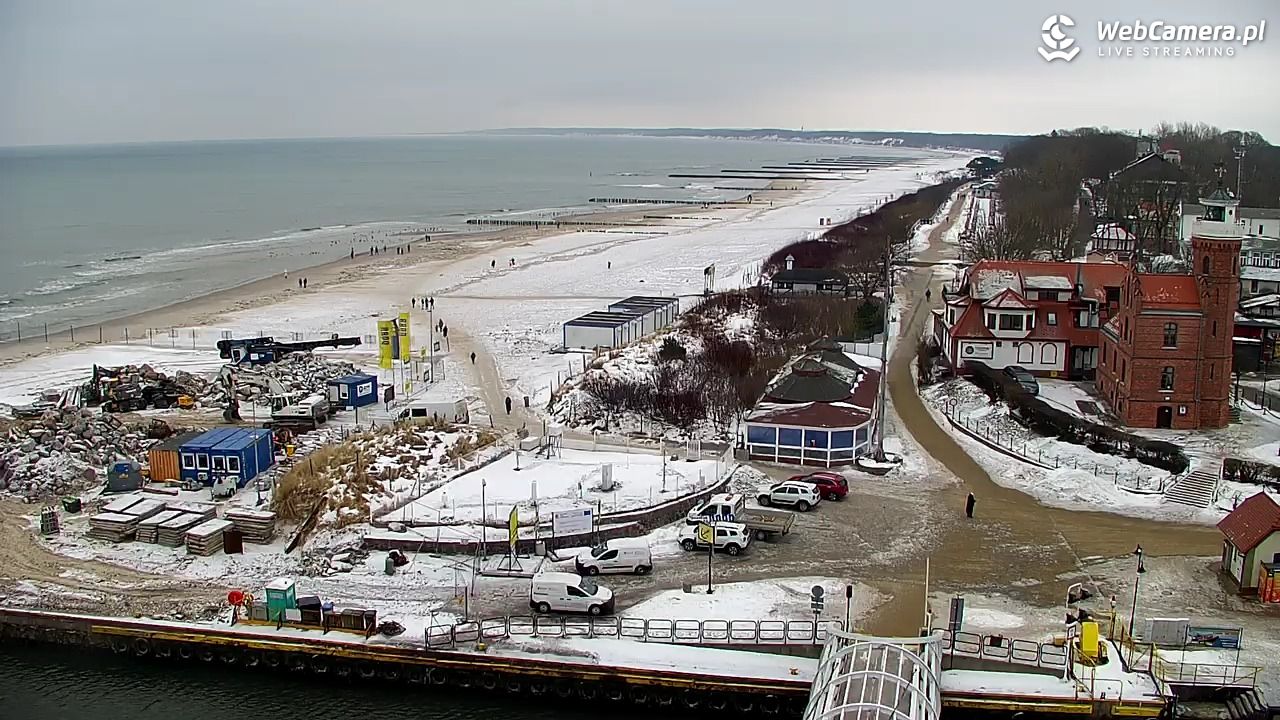 USTKA - widok z pylonu na plażę - 09 luty 2026, 12:07
