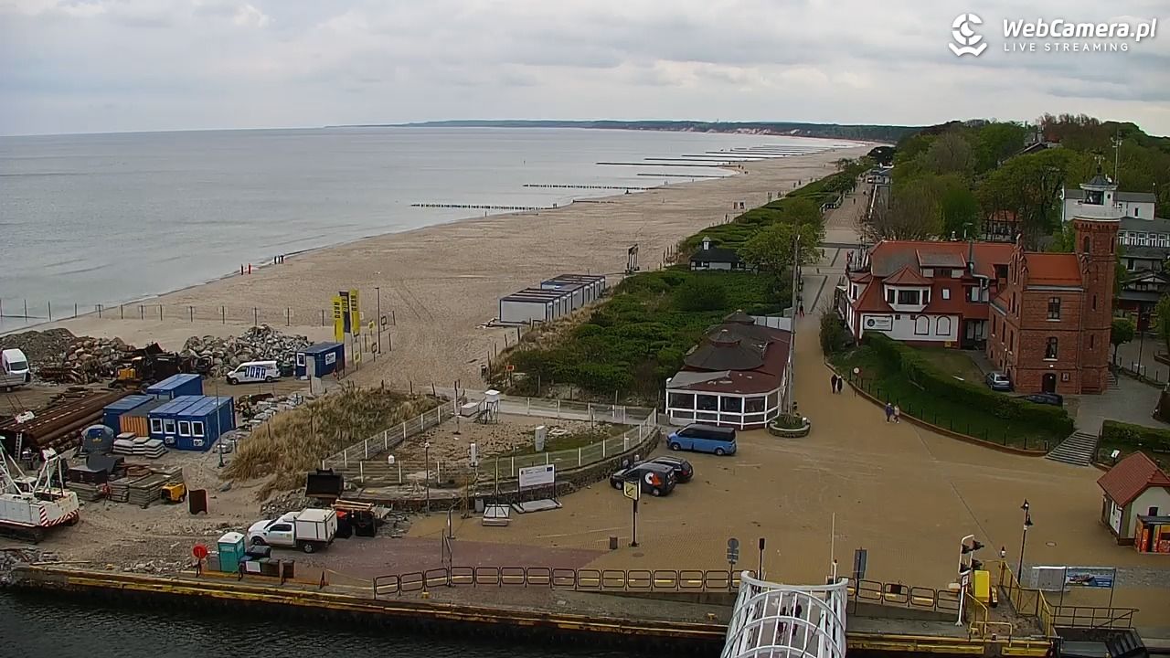 USTKA - widok z pylonu na plażę - 14 maj 2026, 10:13