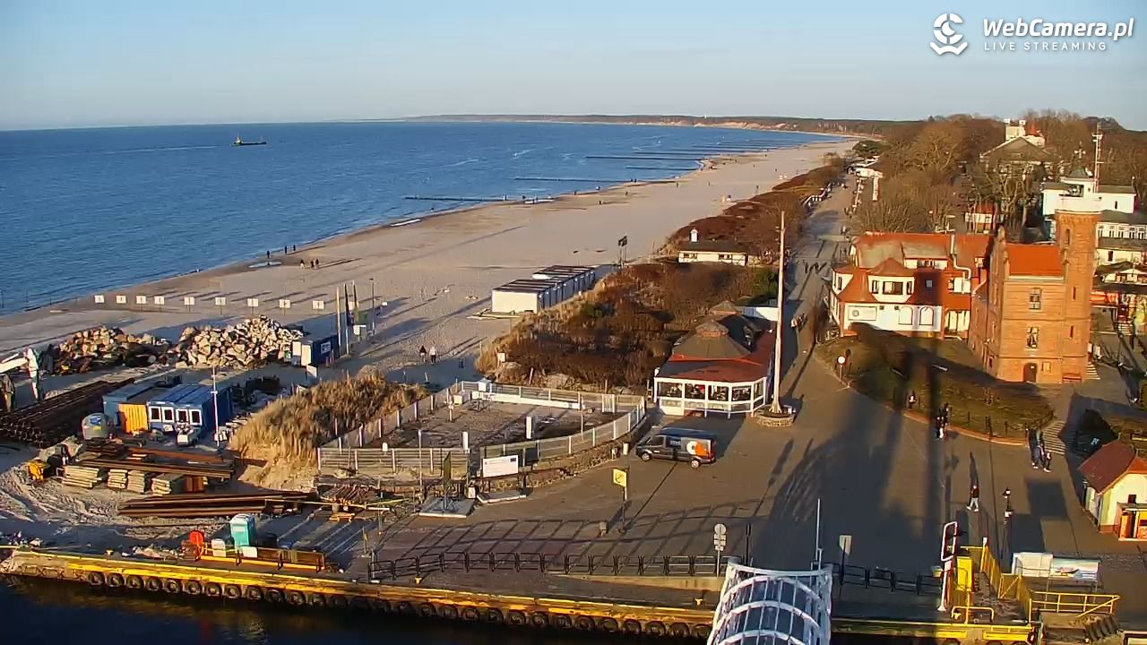 USTKA - widok z pylonu na plażę - 29 marzec 2026, 18:33