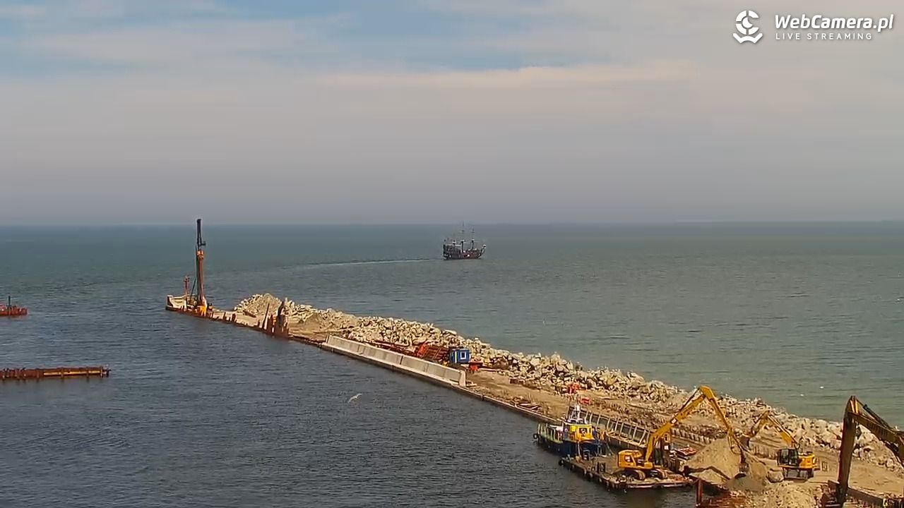 USTKA - widok z pylonu na plażę - 29 czerwiec 2026, 11:59