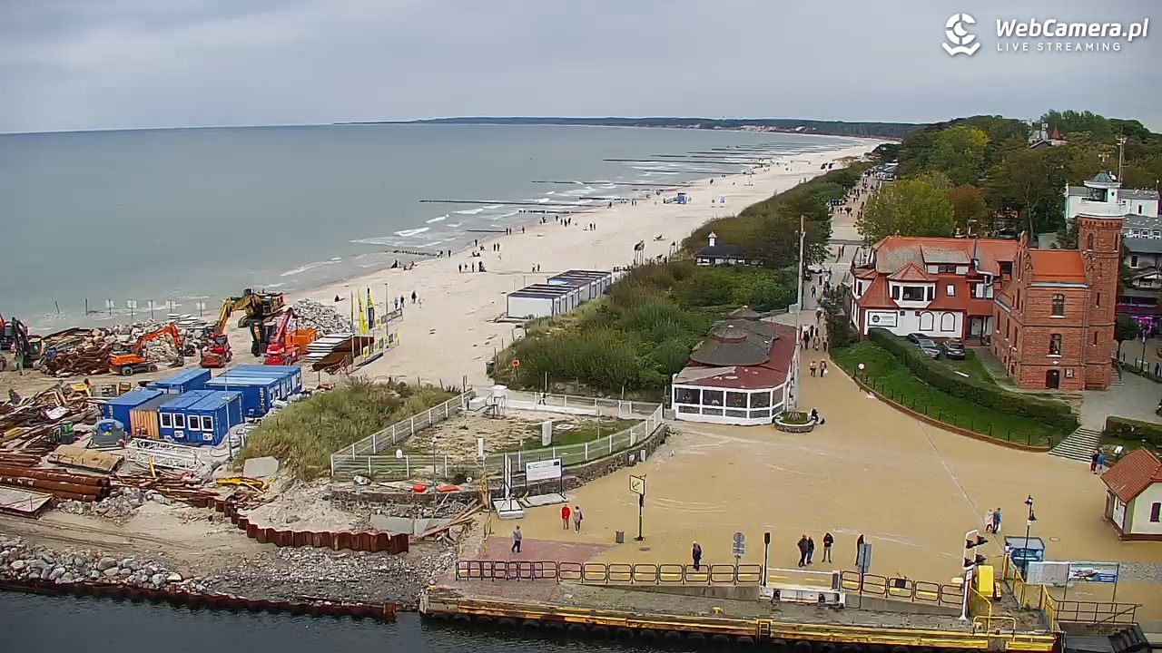 USTKA - widok z pylonu na plażę - 26 wresień 2026, 15:34