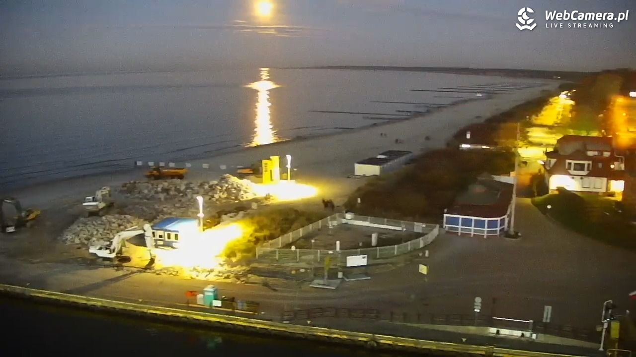 USTKA - widok z pylonu na plażę - 06 listopad 2025, 16:51