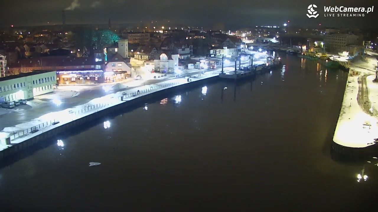 USTKA - widok z pylonu na plażę - 08 luty 2026, 22:02