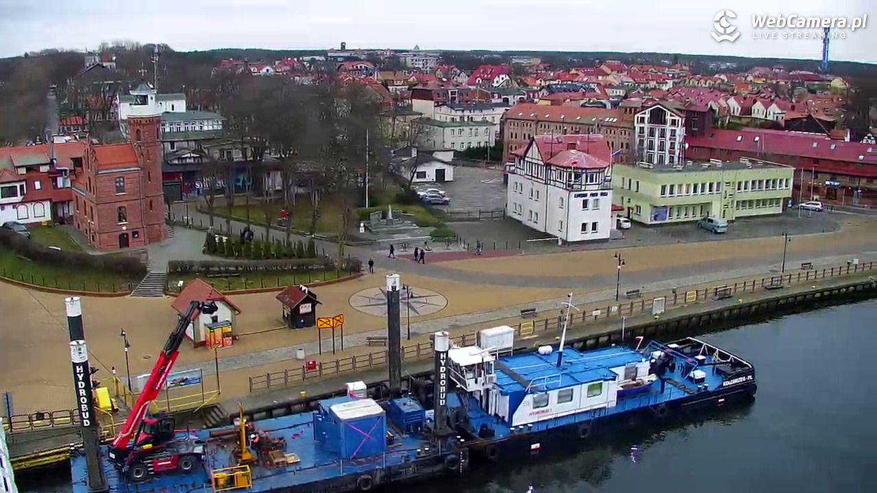 USTKA - widok z pylonu na plażę - 20 grudzień 2025, 10:15