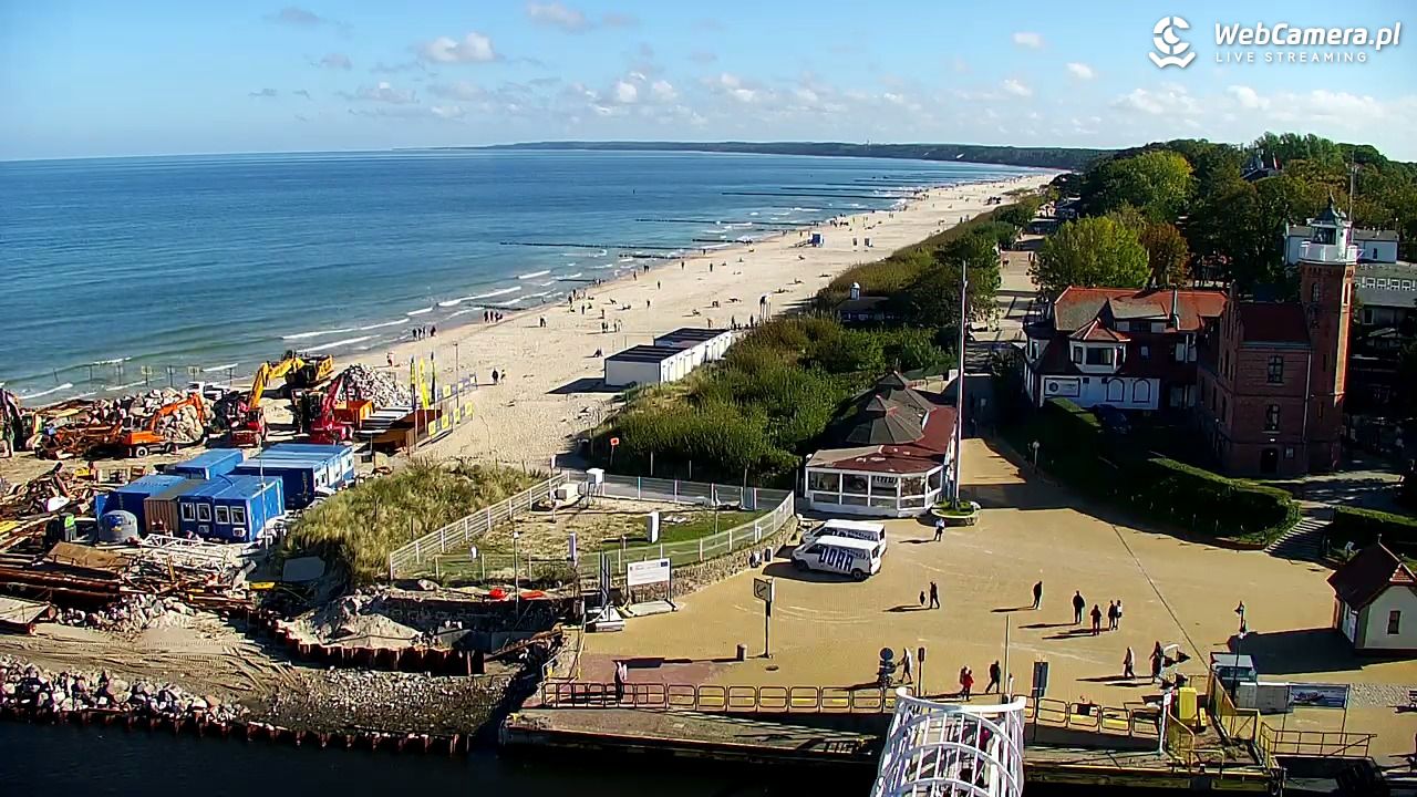 USTKA - widok z pylonu na plażę - 27 wresień 2026, 11:07