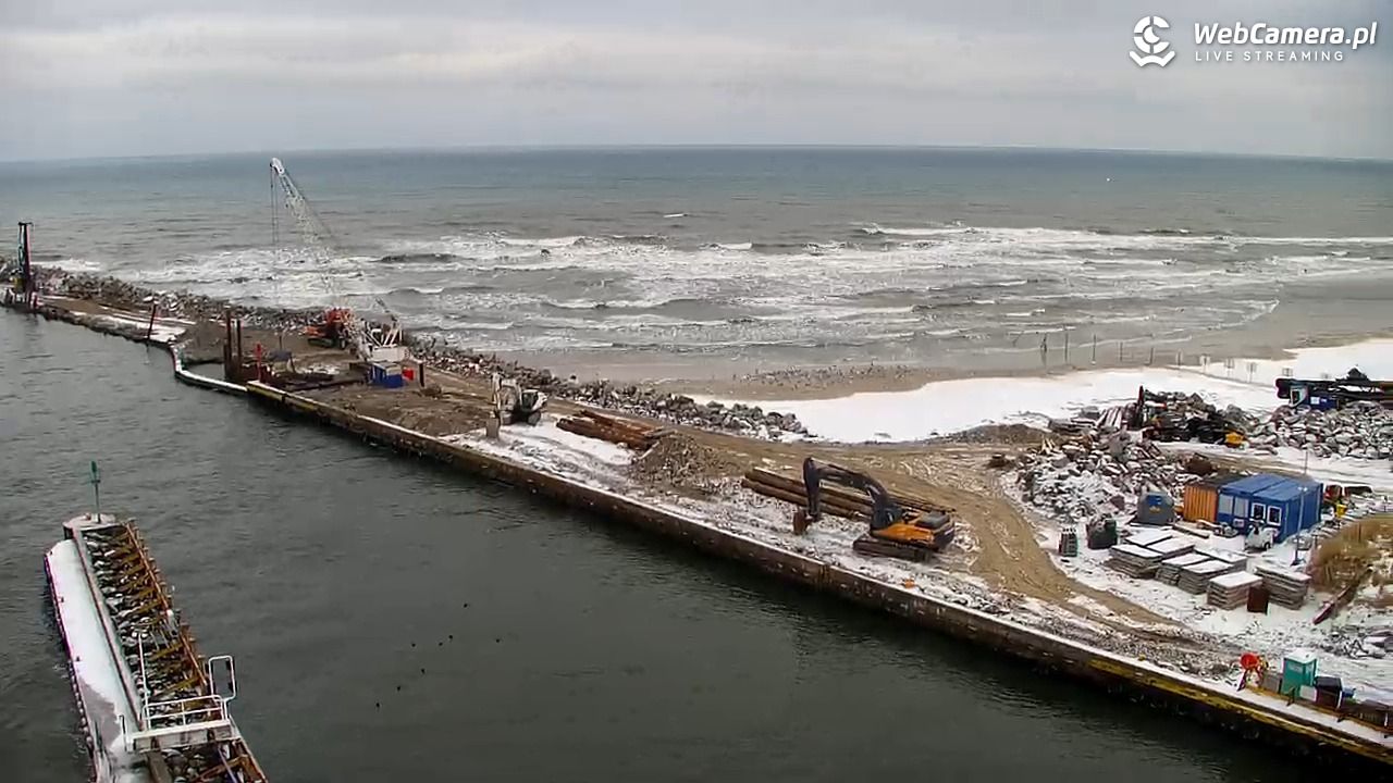 USTKA - widok z pylonu na plażę - 08 luty 2026, 11:43
