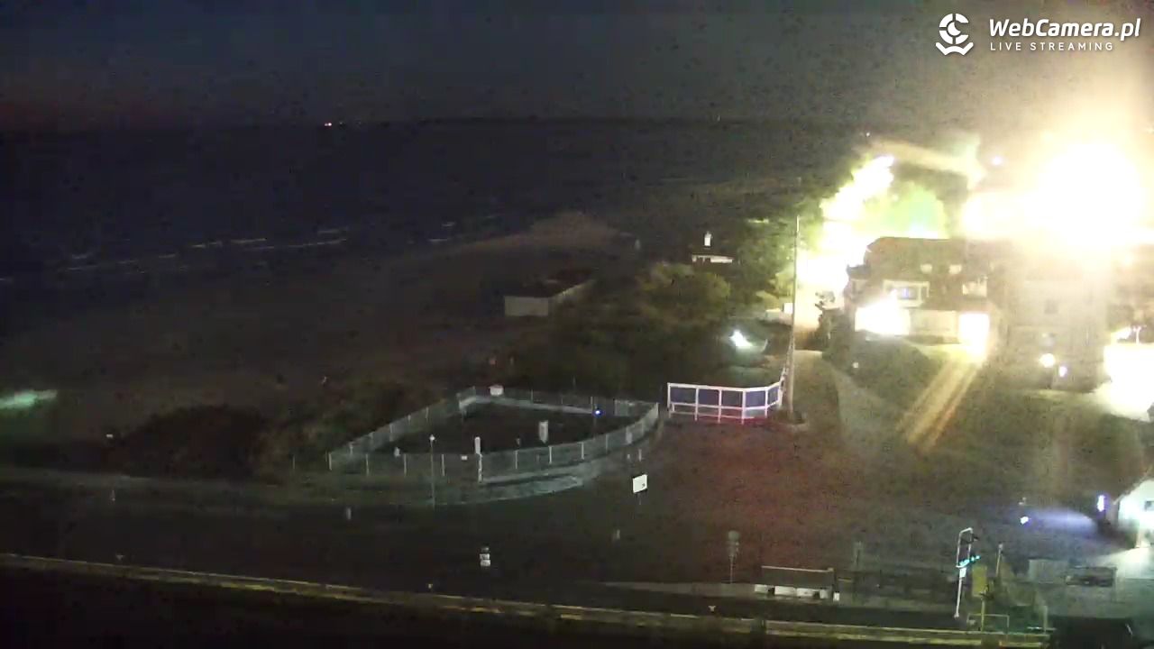 USTKA - widok z pylonu na plażę - 14 czerwiec 2025, 00:31