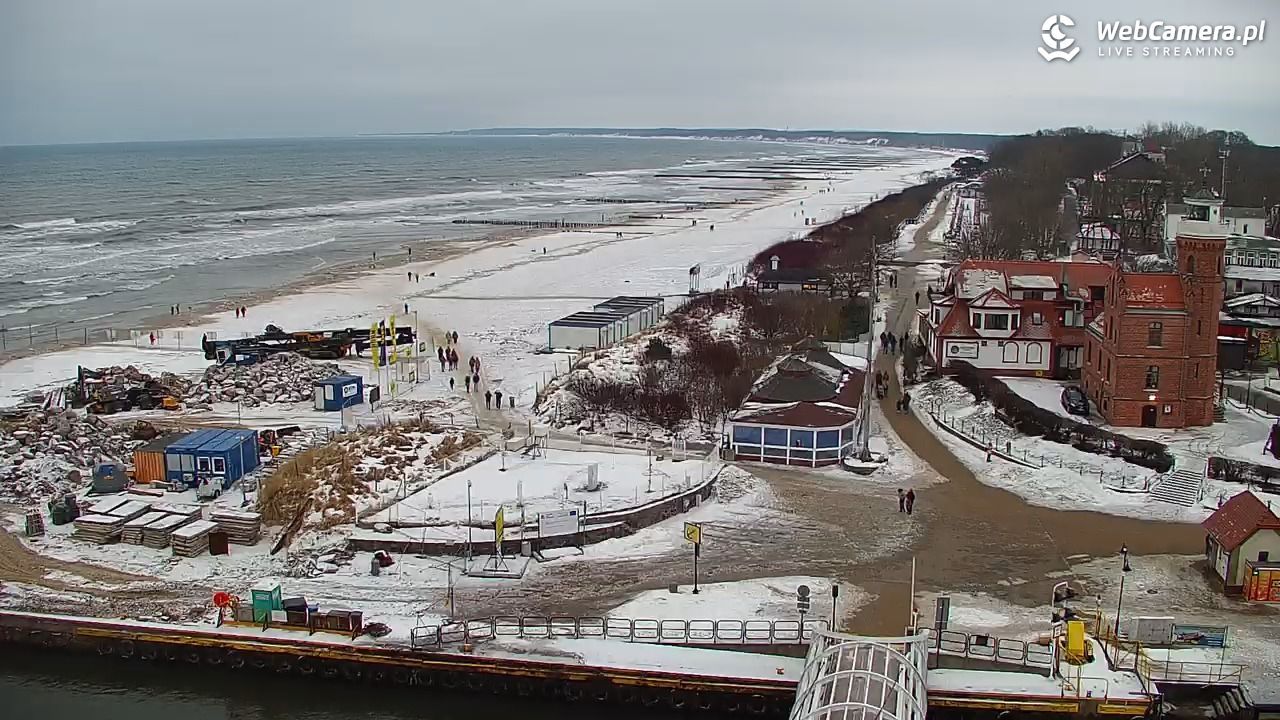 USTKA - widok z pylonu na plażę - 08 luty 2026, 16:34