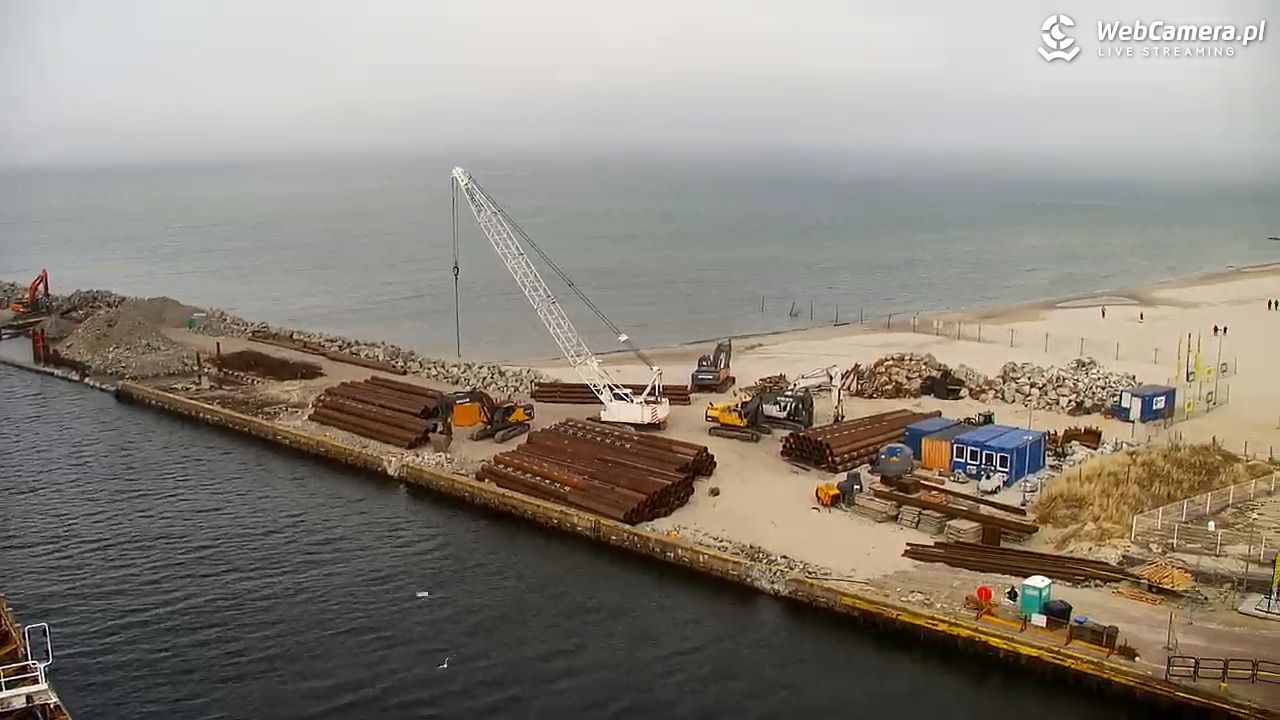 USTKA - widok z pylonu na plażę - 29 marzec 2026, 16:05