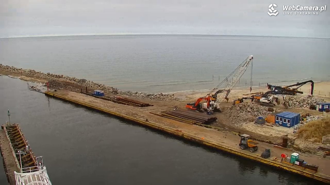 USTKA - widok z pylonu na plażę - 21 grudzień 2025, 14:55