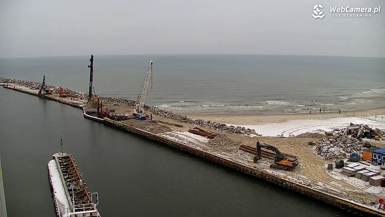 USTKA - widok z pylonu na plażę - 09 luty 2026, 13:17
