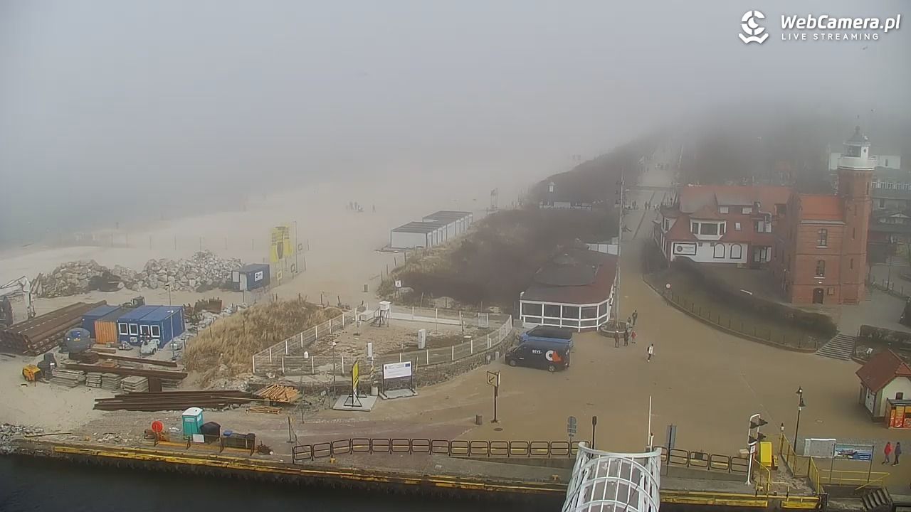 USTKA - widok z pylonu na plażę - 29 marzec 2026, 14:04
