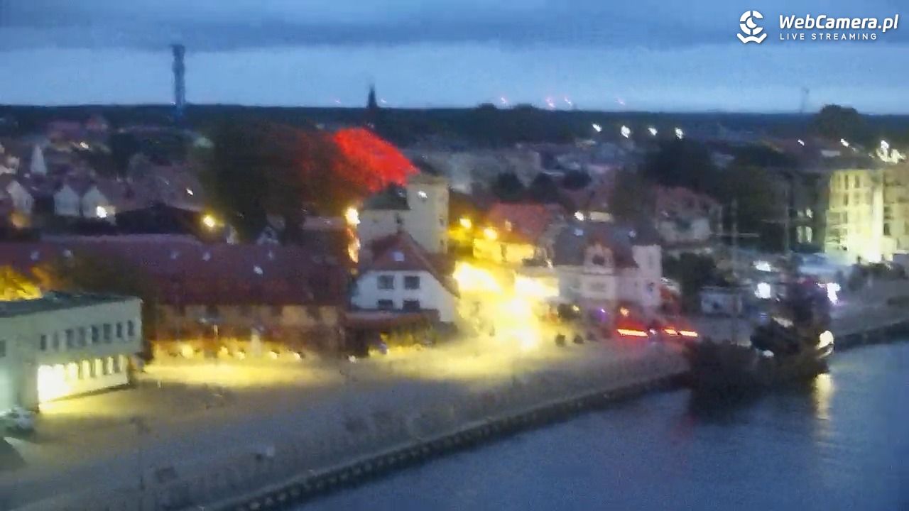 USTKA - widok z pylonu na plażę - 25 wresień 2026, 06:11