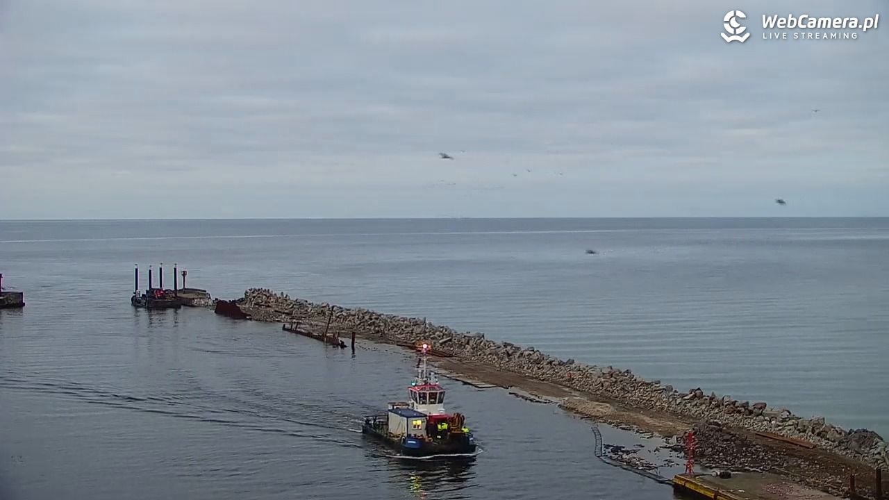 USTKA - widok z pylonu na plażę - 21 grudzień 2025, 15:52