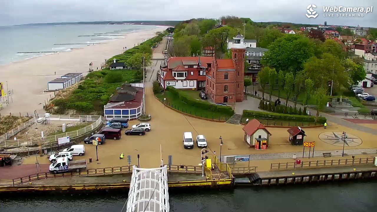 USTKA - widok z pylonu na plażę - 13 maj 2026, 09:26