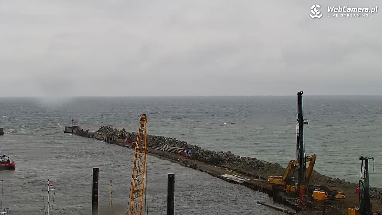 USTKA - widok z pylonu na plażę - 13 maj 2026, 08:13