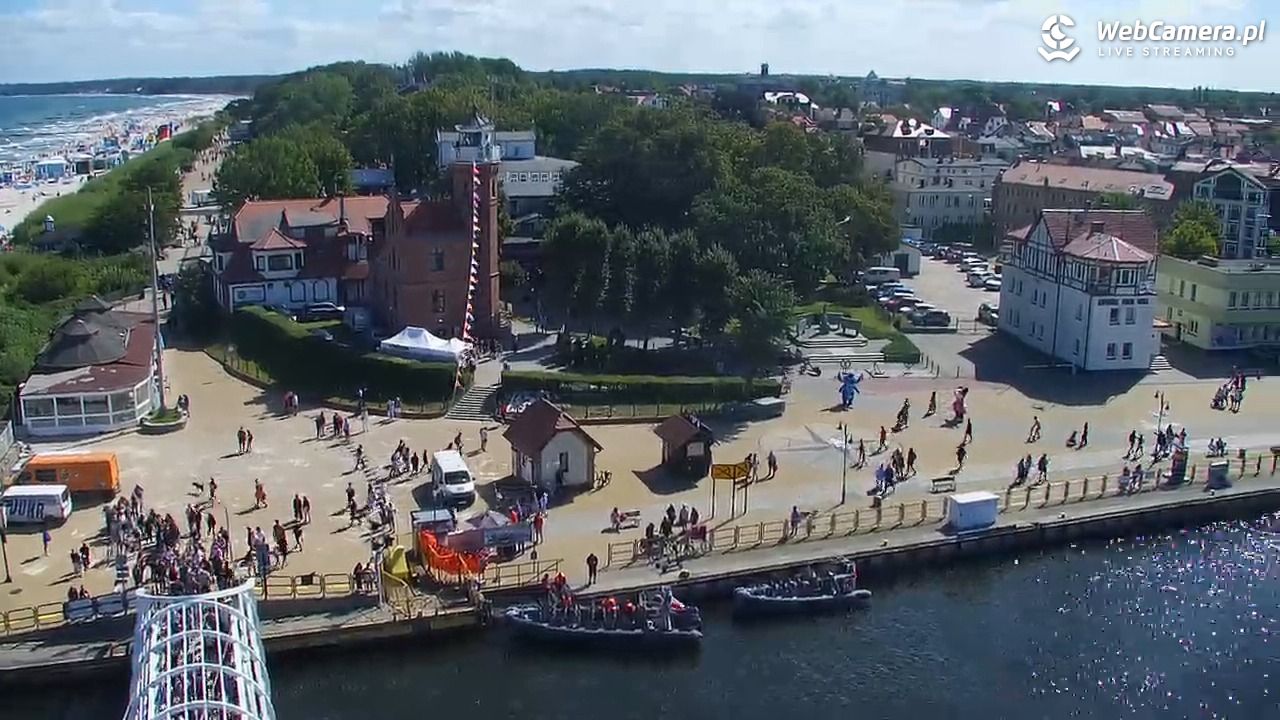 USTKA - widok z pylonu na plażę - 12 sierpień 2026, 11:02
