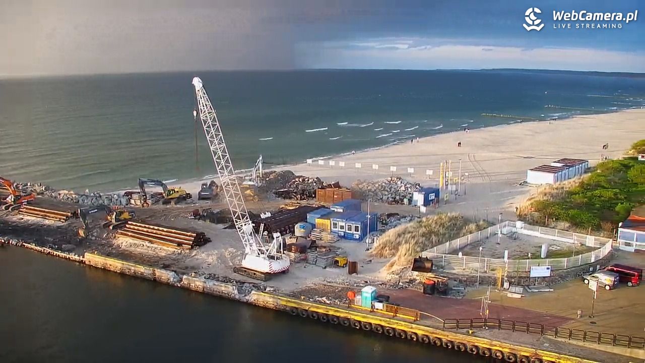 USTKA - widok z pylonu na plażę - 13 maj 2026, 20:09