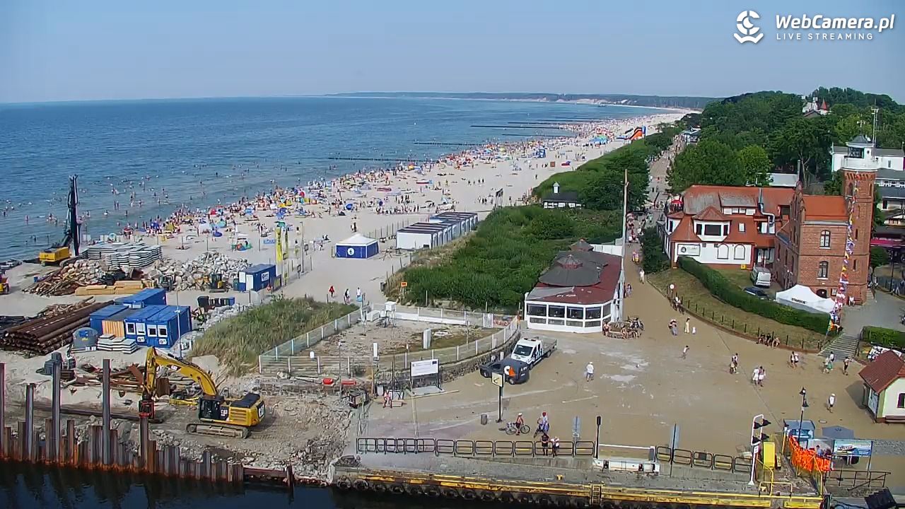 USTKA - widok z pylonu na plażę - 28 czerwiec 2026, 16:47