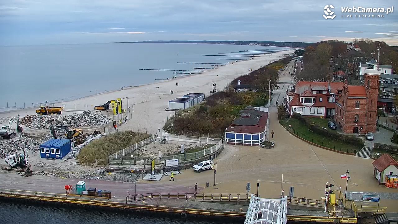 USTKA - widok z pylonu na plażę - 05 listopad 2025, 15:26